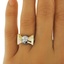 The Dottie Ring, smalltop view on a hand