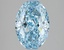 3.04 Ct. Fancy Vivid Blue Oval Lab Grown Diamond
