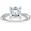 Platinum Petite Twisted Vine Hidden Halo Pavé Diamond Ring, smalltop view