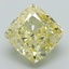 3.04 Ct. Fancy Intense Yellow Cushion Lab Grown Diamond