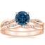 14K Rose Gold Petite Twisted Vine Diamond Bridal Set (1/4 ct. tw.)