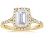 18K Yellow Gold Joy Half-Coverage Diamond Ring, smalltop view