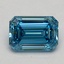 1.53 Ct. Fancy Vivid Blue Emerald Lab Grown Diamond