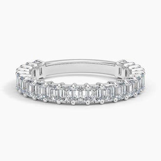Emerald Three-Quarter Coverage Lab Diamond Ring