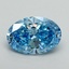 3.16 Ct. Fancy Vivid Blue Oval Lab Grown Diamond