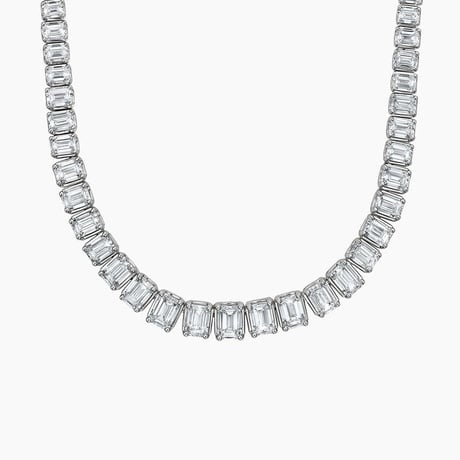Emerald Cut Lab Diamond Riviere Necklace (15 ct. tw.)