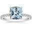 18K White Gold Amelie Half-Coverage Diamond Ring, smalltop view