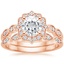 14KR Moissanite Cadenza Halo Diamond Bridal Set (1/4 ct. tw.), smalltop view