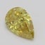 0.34 Ct. Fancy Vivid Orangy Yellow Pear Diamond