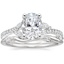 18K White Gold Classic Willow Diamond Ring with Winding Willow Diamond Ring