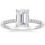 18K White Gold Viviana One-Quarter Coverage Diamond Ring, smalltop view
