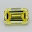0.99 Ct. Fancy Vivid Yellow Emerald Lab Grown Diamond