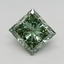 4.00 Ct. Fancy Vivid  Green Princess Lab Grown Diamond