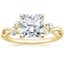 18K Yellow Gold Willow Diamond Ring (1/8 ct. tw.), smalltop view
