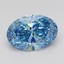 3.14 Ct. Fancy Vivid Blue Oval Lab Grown Diamond