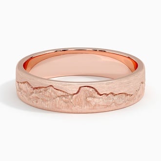 Yosemite 5mm Wedding Ring in 14K Rose Gold