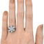 The Darya Ring, smallzoomed in top view on a hand