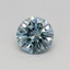 0.31 Ct. Fancy Intense Greenish Blue Round Lab Grown Diamond