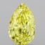 3.07 Ct. Fancy Intense  Yellow Pear Lab Grown Diamond