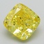 2.13 Ct. Fancy Vivid Yellow Cushion Lab Grown Diamond