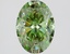 2.21 Ct. Fancy Vivid Green Oval Lab Grown Diamond