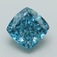 1.24 Ct. Fancy Vivid Blue Cushion Lab Grown Diamond