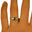 The Azra Ring, smalltop view on a hand