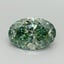 1.05 Ct. Fancy Vivid Pacific Green Oval Lab Grown Diamond