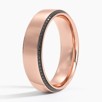 Avalon Eternity Black Diamond 6mm Wedding Ring (2/5 ct. tw.) in 14K Rose Gold