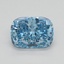0.90 Ct. Fancy Vivid Blue Cushion Lab Grown Diamond