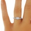 The Estrella Ring, smalltop view on a hand