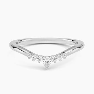 Petite Lunette Contour Diamond Ring (1/10 ct. tw.) in Platinum