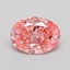 1.08 Ct. Fancy Vivid  Pink Oval Lab Grown Diamond