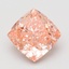 6.03 Ct. Fancy Vivid Pink Cushion Lab Grown Diamond