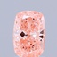 0.90 Ct. Fancy Vivid Pink Cushion Lab Grown Diamond