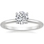 18K White Gold Petal 1.5mm Diamond Ring, smalltop view