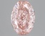 0.43 Ct. Fancy Intense Pink Oval Lab Grown Diamond