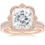 14KR Moissanite Reina Diamond Ring with Luxe Ballad Diamond Ring (1/4 ct. tw.), smalltop view