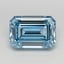 5.04 Ct. Fancy Vivid  Blue Emerald Lab Grown Diamond