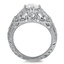 Vintage Inspired Diamond Filigree Ring, smallside view