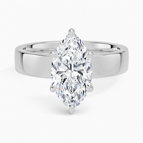 18K White Gold Peyton 4mm Solitaire Ring