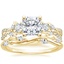 18K Yellow Gold Three Stone Luxe Willow Diamond Ring (1/2 ct. tw.) with Winding Willow Diamond Ring