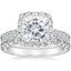 PT Moissanite Luxe Sienna Halo Diamond Bridal Set (1 3/8 ct. tw.), smalltop view