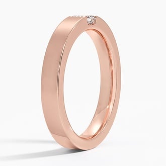 Jordan Diamond 3mm Wedding Ring in 14K Rose Gold