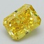 1.58 Ct. Fancy Vivid Yellow Radiant Lab Grown Diamond