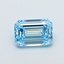 1.01 Ct. Fancy Vivid Blue Emerald Lab Grown Diamond