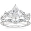 18K White Gold Azalea Twist Diamond Ring with Yvette Diamond Ring