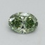 0.35 Ct. Fancy Vivid Green Oval Lab Grown Diamond