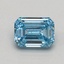 0.51 Ct. Fancy Intense Blue Emerald Lab Grown Diamond