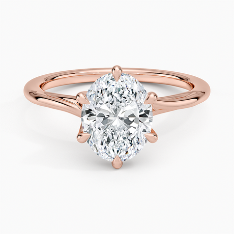14K Rose Gold Delilah Twist Solitaire Ring